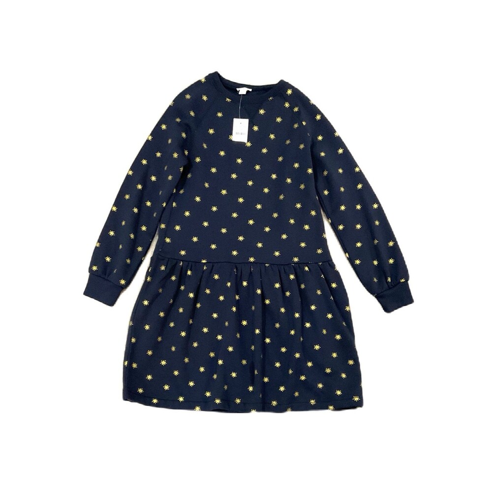 Crewcuts-Navy Blue Stars-Girls Dress-Size 14